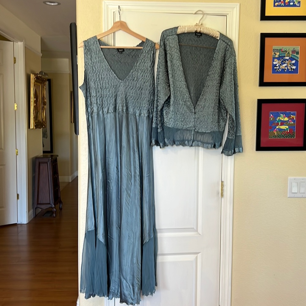 Komorov Long Dress and Jacket Set